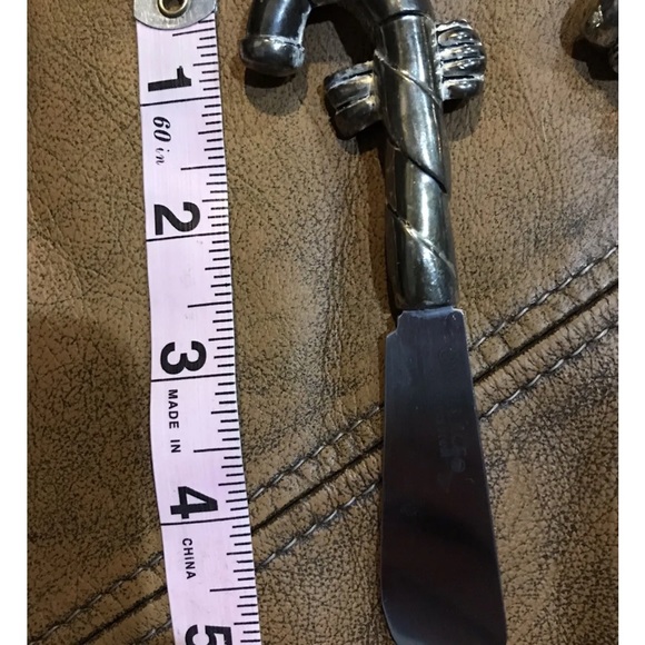 WALLACE Christmas SPREADERS Santa snowman candy cane tree holiday 4 stainles SET - Picture 3 of 7